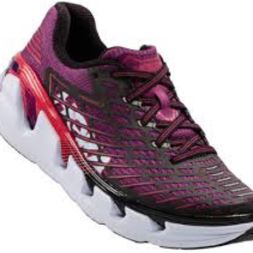 Hoka Women's Athletic Running Shoes - Purple and Red